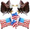 Latex Balloons Jumbo 3D Eagle & American Flag Foil Balloons – Red, White & Blue Patriotic Balloons for 4th of July, Independence Day, Veterans Day & Party Decorations